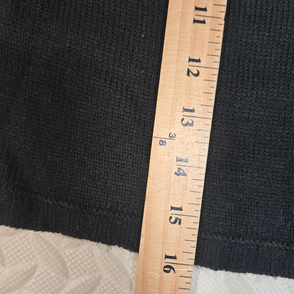 Sweet Rain Black Mock Neck Cropped Sweater with White Contrast Stitching Size S - Picture 8 of 10
